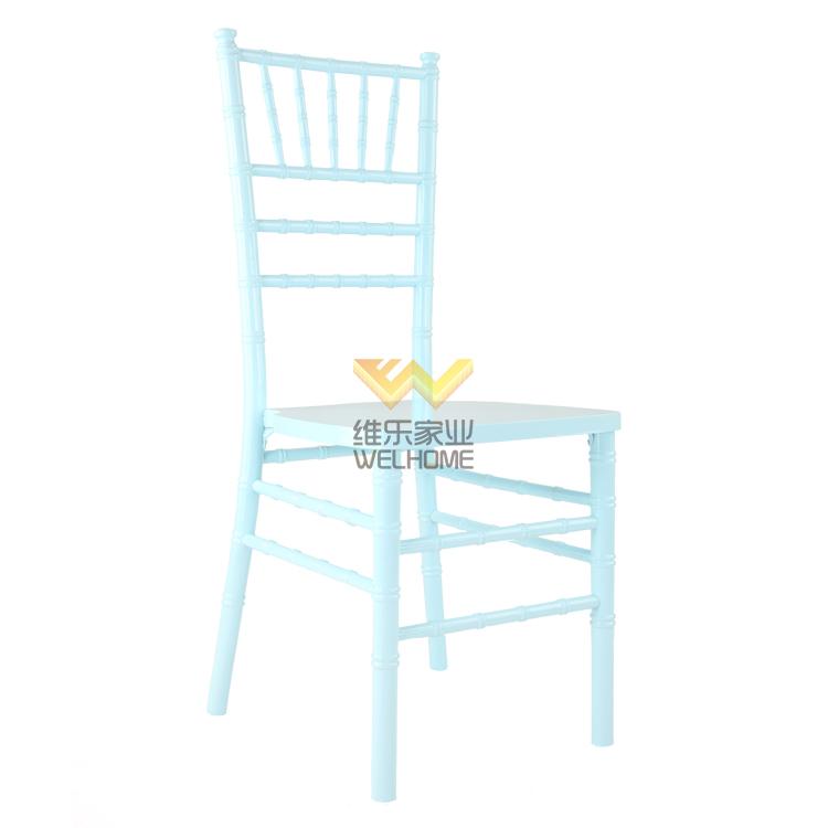 Light blue solid wood chiavari chair for wedding/event